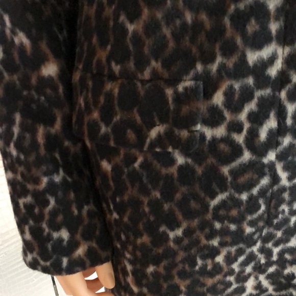 NWT Old Navy size M leopard car coat wool/poly - Picture 2 of 7